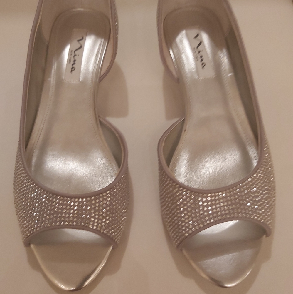 Sparkling Silver Wedges